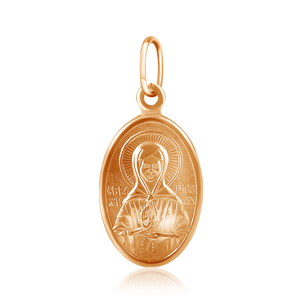 Золотая иконка Святая Матрона подвеска иконка святая матрона золотая