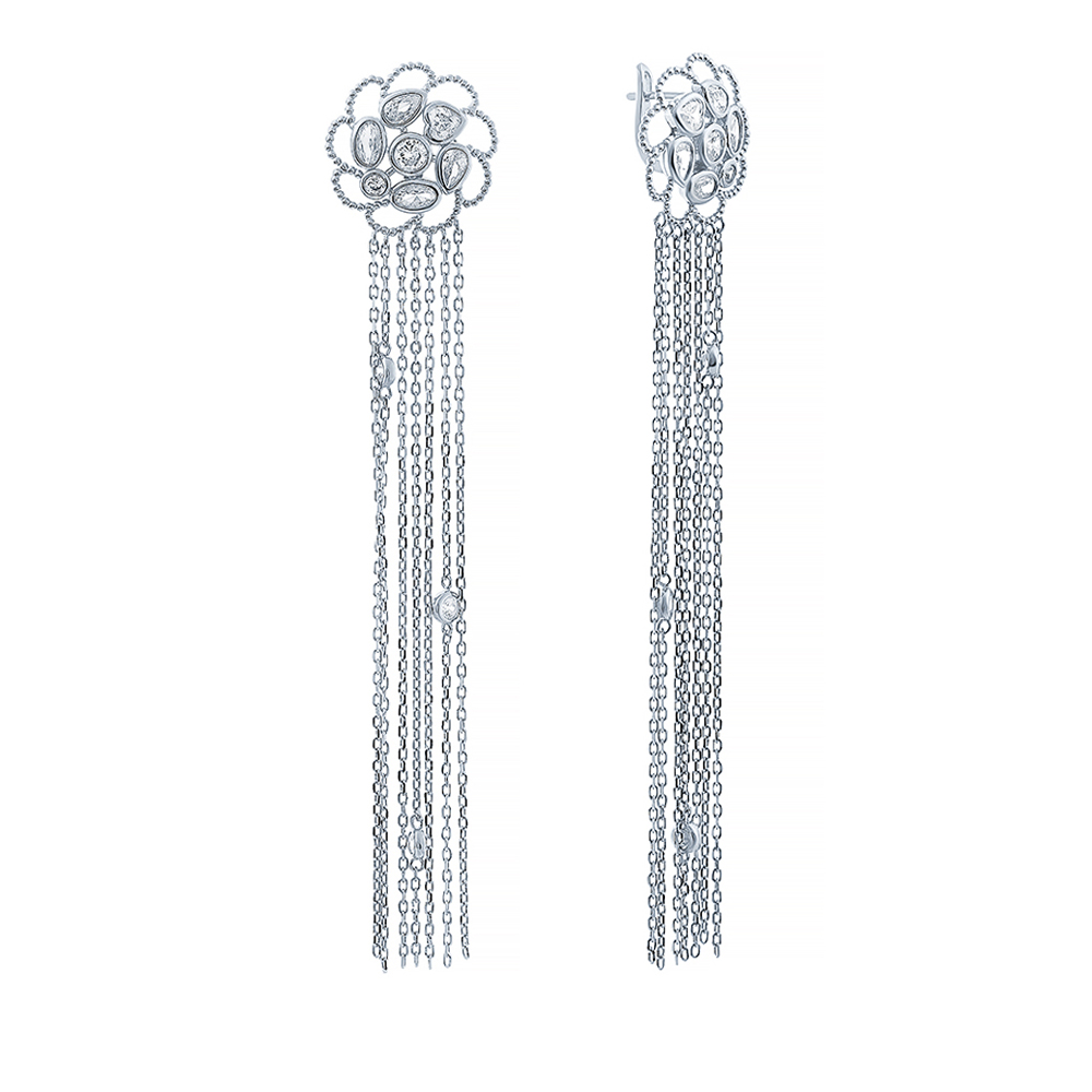 Серьги с английским замком из серебра серьги женские из серебра balex jewellery 2410931231 топаз фианит