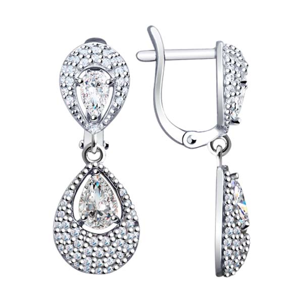 

Серьги с английским замком из серебра 94022710