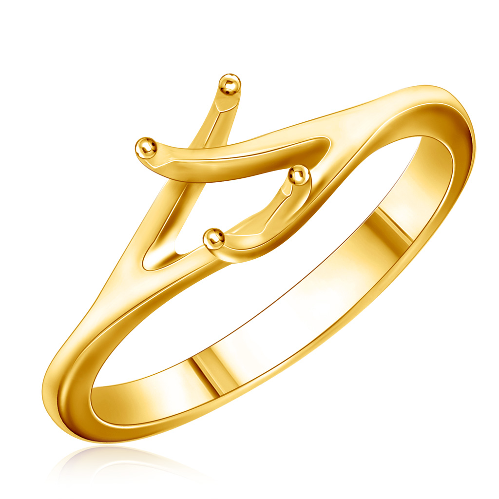 Оправа-кольцо из желтого золота кольцо с бриллиантами из желтого золота