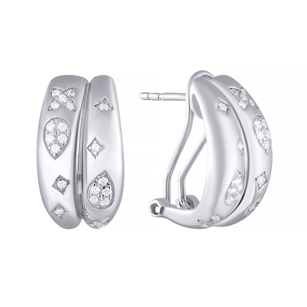 Серьги из серебра серьги женские из серебра balex jewellery 2410931231 топаз фианит