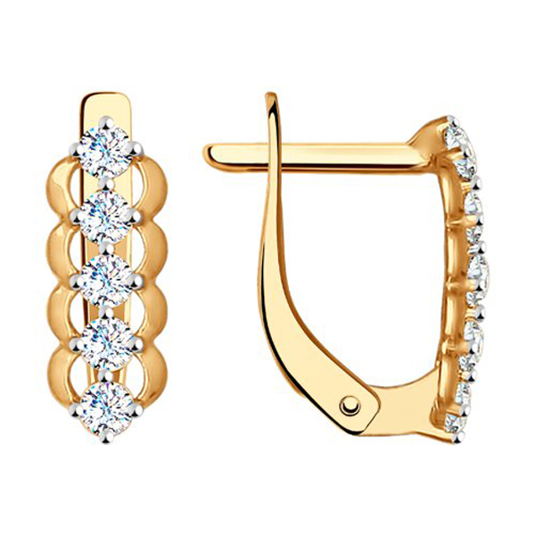 

Серьги с английским замком из золота 027149