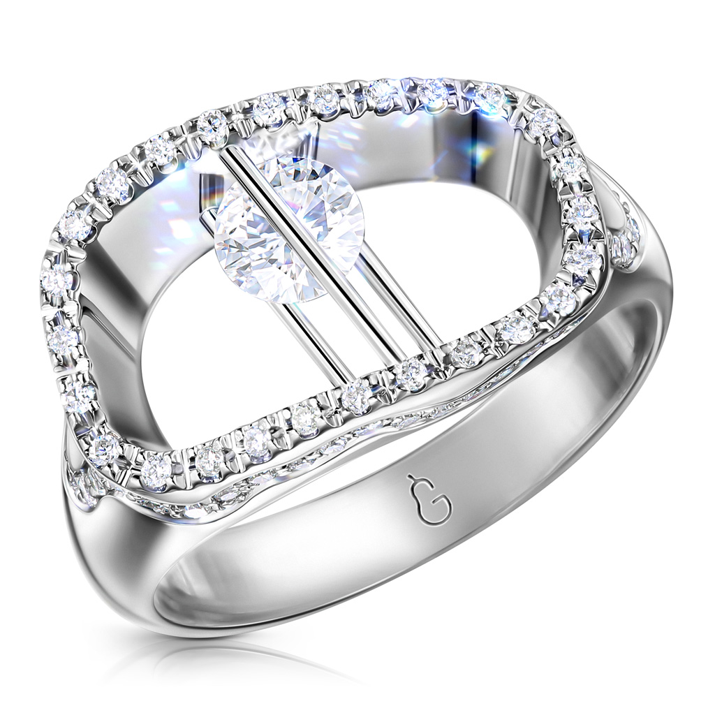 Кольцо из белого золота с бриллиантами кольцо из белого золота р 18 5 джей ви aar 6643 ko wg бриллиант