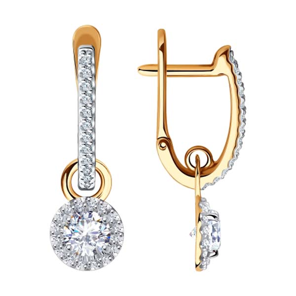 

Серьги с английским замком из золота 81020493
