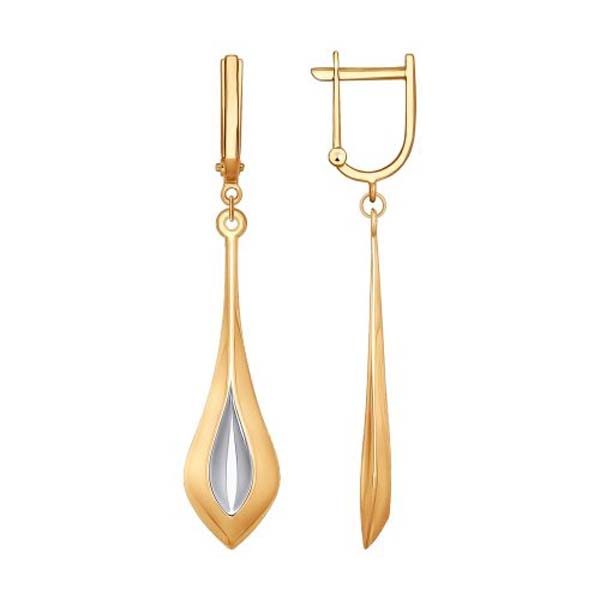 

Серьги с английским замком из золота 027544