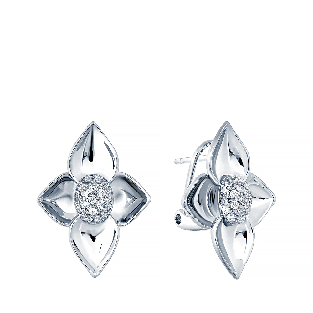 Серьги из серебра серьги женские из серебра balex jewellery 2405936926 аметист фианит