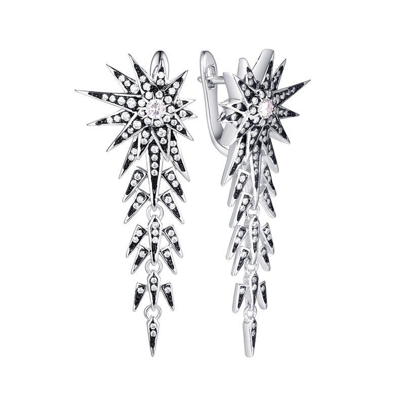 Серьги из серебра серьги женские из серебра balex jewellery 2405936926 аметист фианит