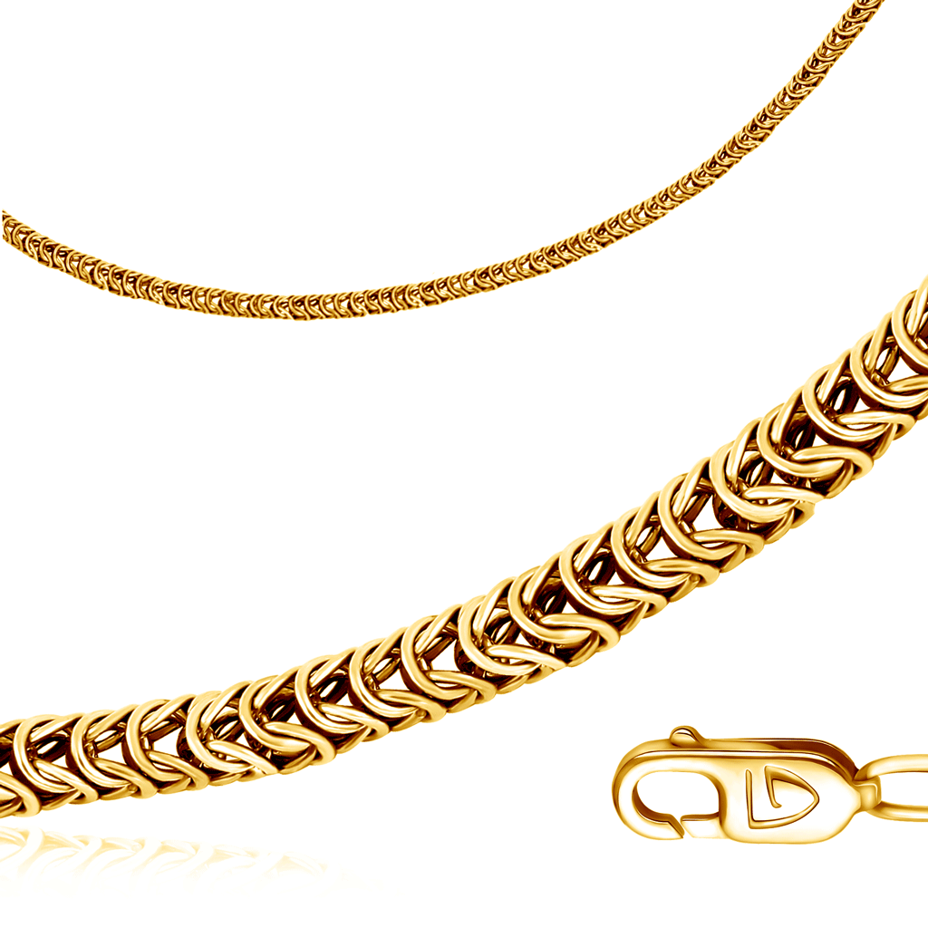 Золотая цепочка плетение Колос