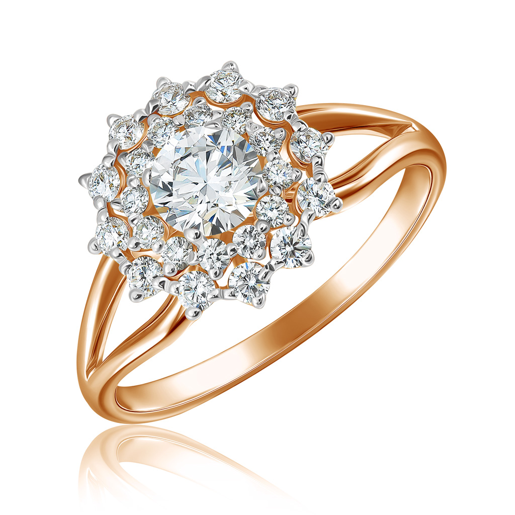 Артикул: 2388092 -50% кольцо из золота с бриллиантами
