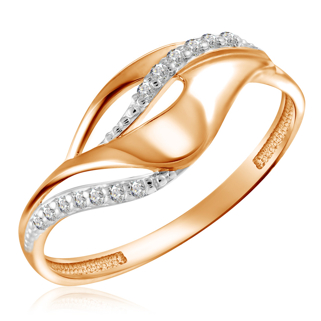 Бронницкий ювелир кольцо из красного золота к132-4517