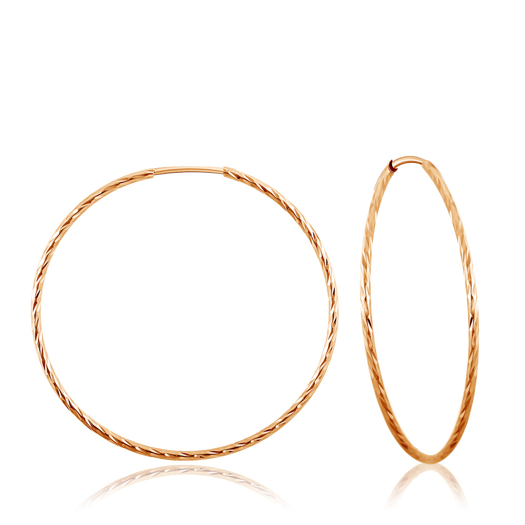 Серьги-кольца Конго золотые кольцеброс шароброс 2 шара 2 кольца 16 5 х 35 см