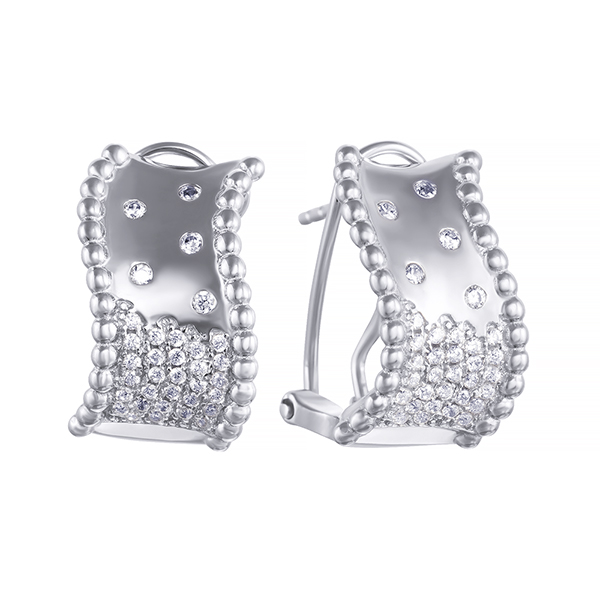 Серьги из серебра серьги женские из серебра balex jewellery 2405936580 аметист фианит