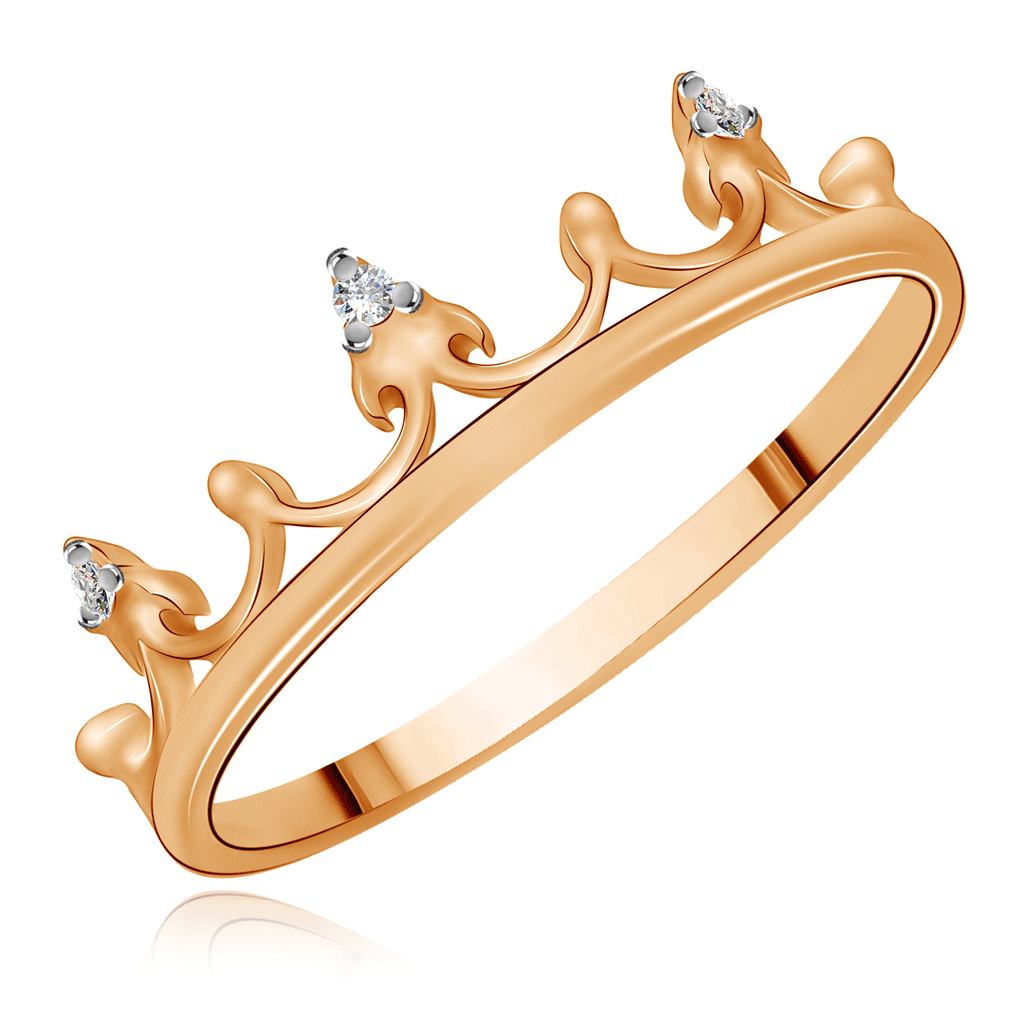Бронницкий ювелир кольцо из красного золота д0268-017076
