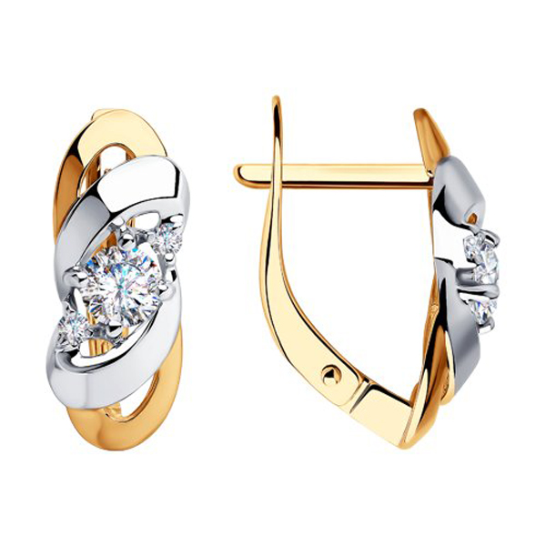 

Серьги с английским замком из золота 028239