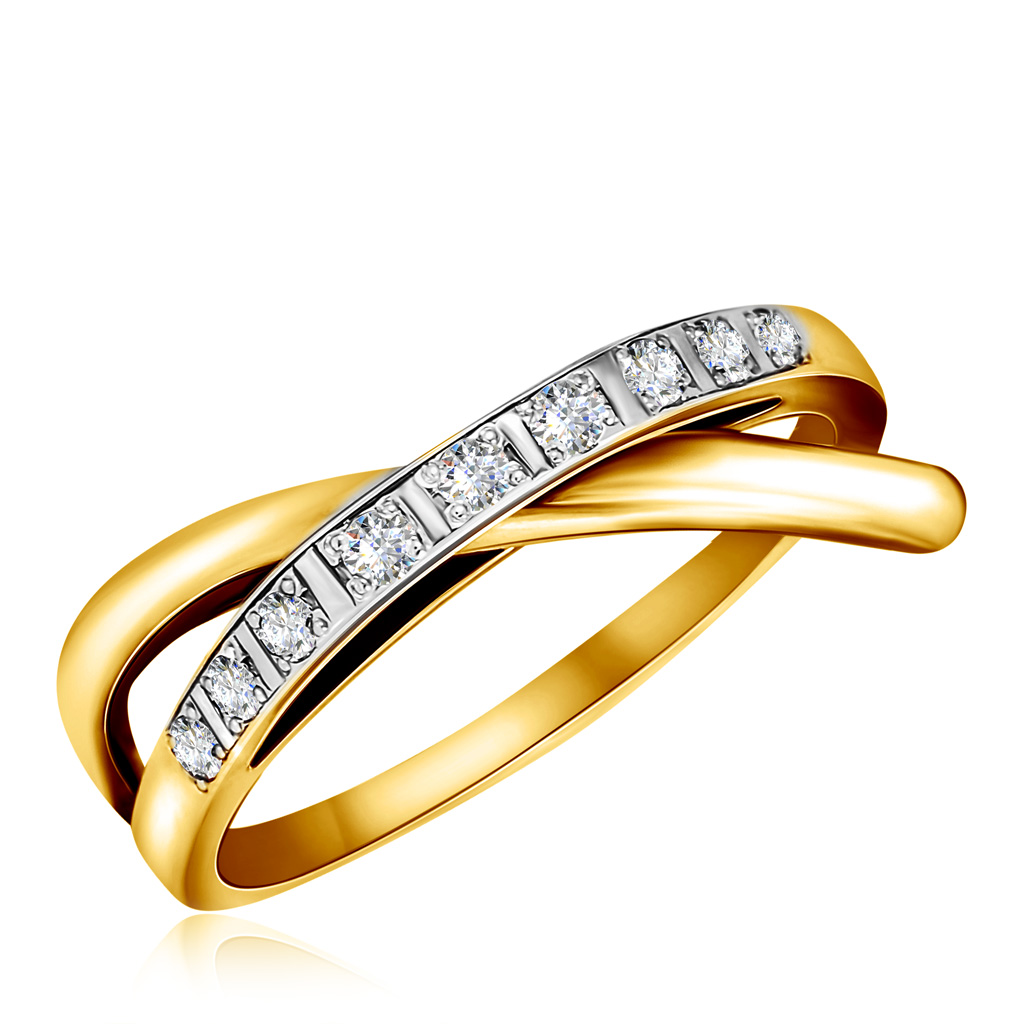 Бронницкий ювелир кольцо из желтого золота 2б00046-010