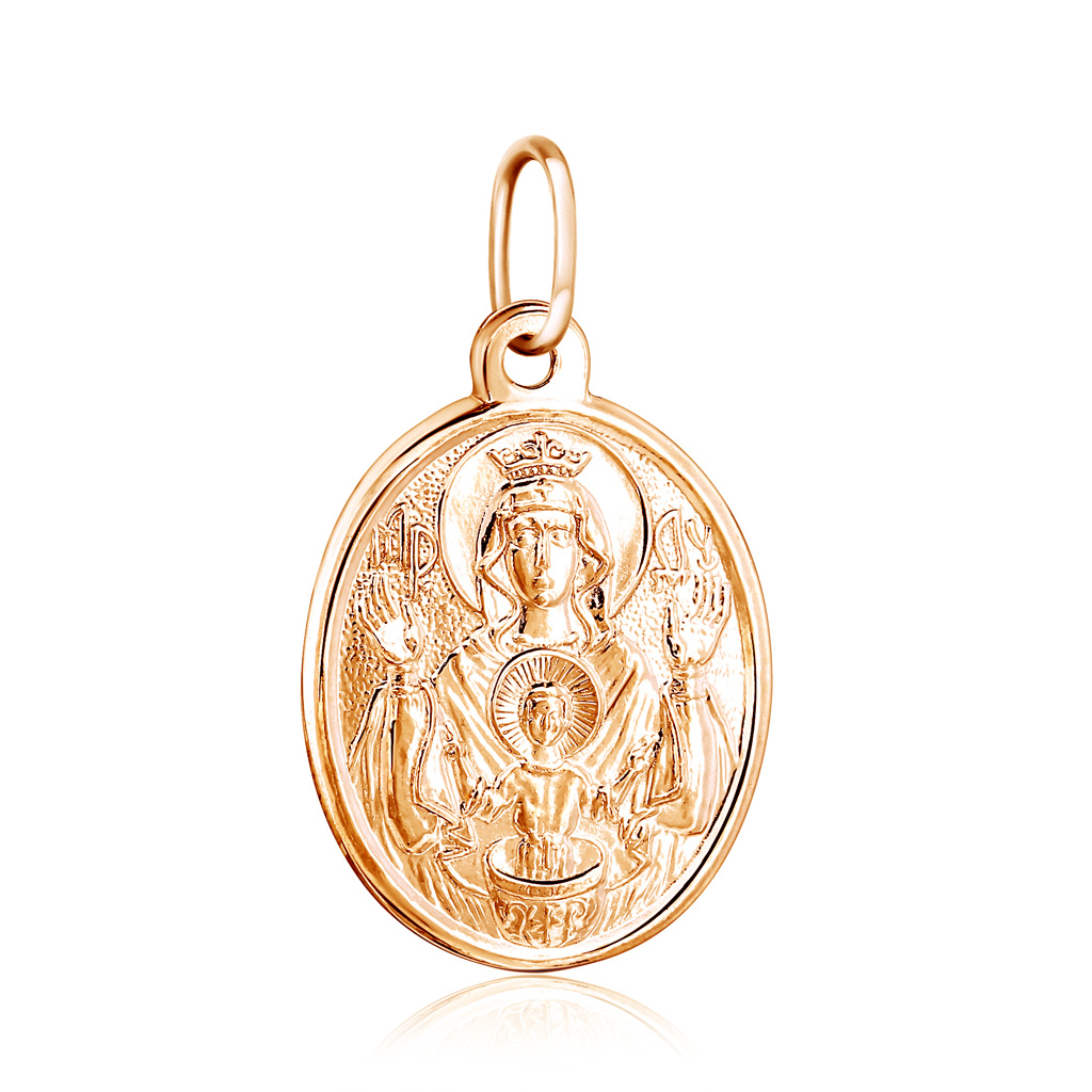 Иконка из золота Неупиваемая Чаша подвеска иконка из золота святая матрона