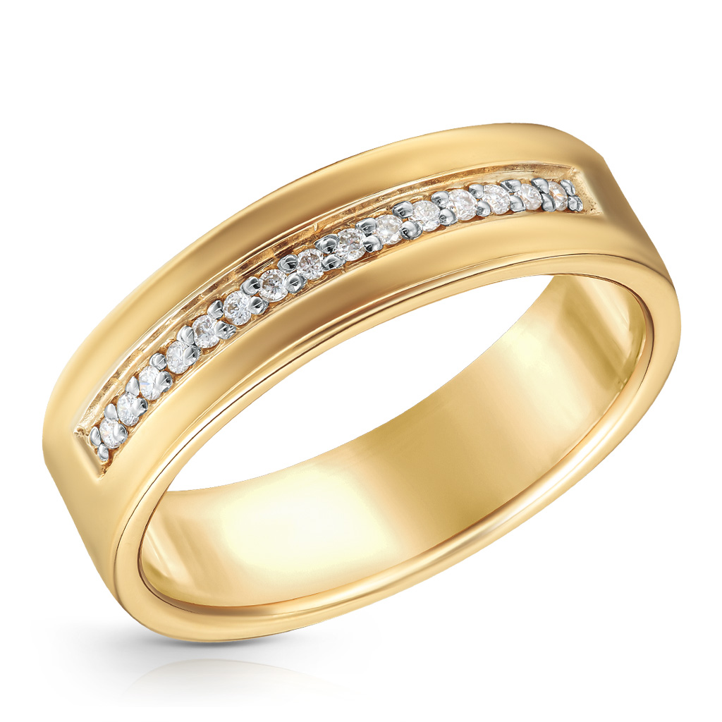 Кольцо обручальное из золота с бриллиантами кольцо из красного золота р 17 5 sokolov diamonds 3010553 бриллиант изумруд