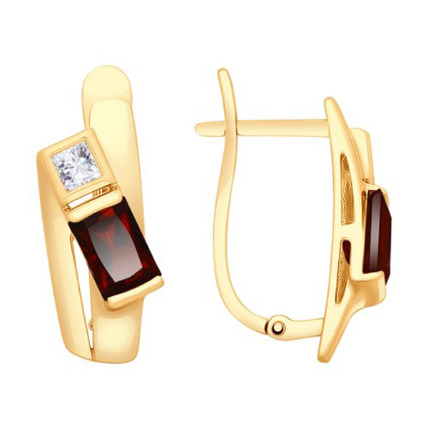 

Серьги с английским замком из золота 725372