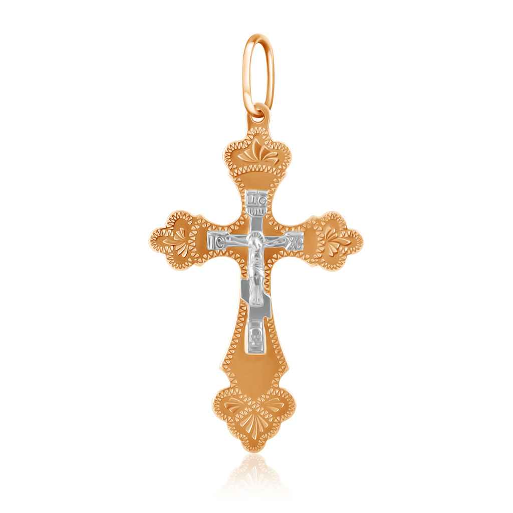Крест из золота распятие христово покров пресвятой богородицы православный крест