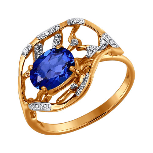 Кольцо из золота с сапфиром кольцо из желтого золота р 17 джей ви r1937dia cy01 0319 yg бриллиант