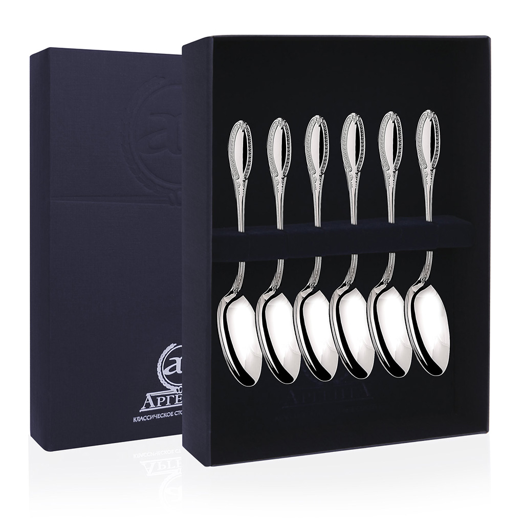 Набор серебряных кофейных ложек «Император» 6 предметов adidas подарочный набор для мужчин ice dive