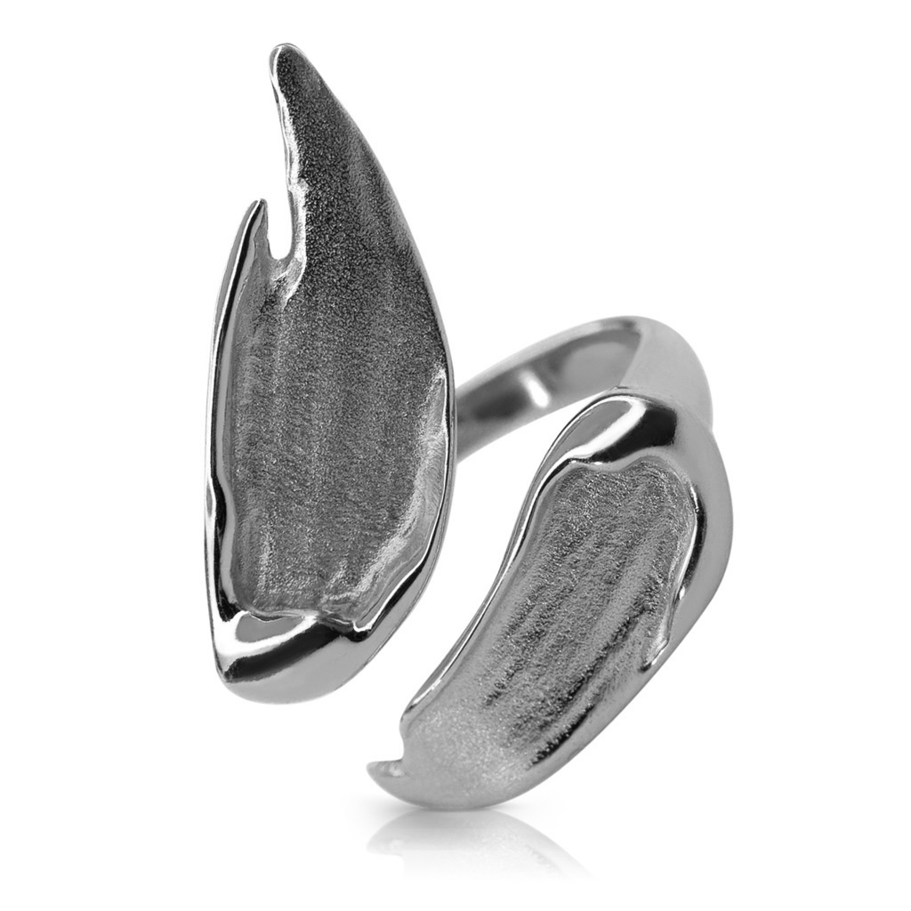 Серебряный б. Проба Fjord украшения серьги. Родий цвет металла. AA-07b Silver. Fjord Jewelry.