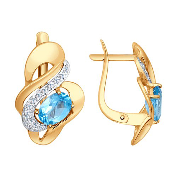 

Серьги с английским замком из золота 725071