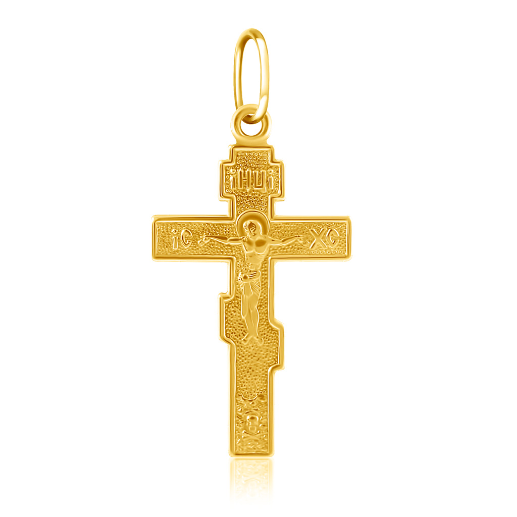 Крест из золота распятие христово святитель николай православный крест