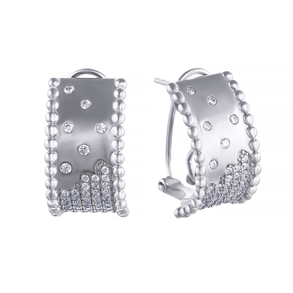 Серьги из серебра серьги женские из серебра balex jewellery 2410931541 кварц фианит