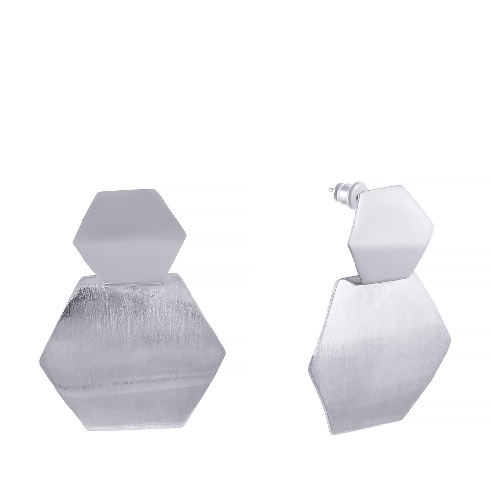 Серьги из серебра серьги со съёмным элементом трансформер жемчужный диск белый в серебре