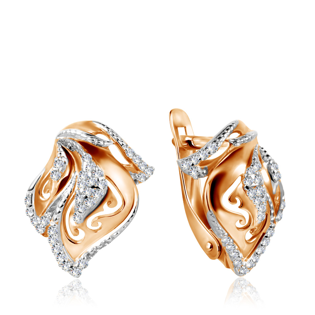 

Серьги с английским замком из золота Ф7157-02-6922