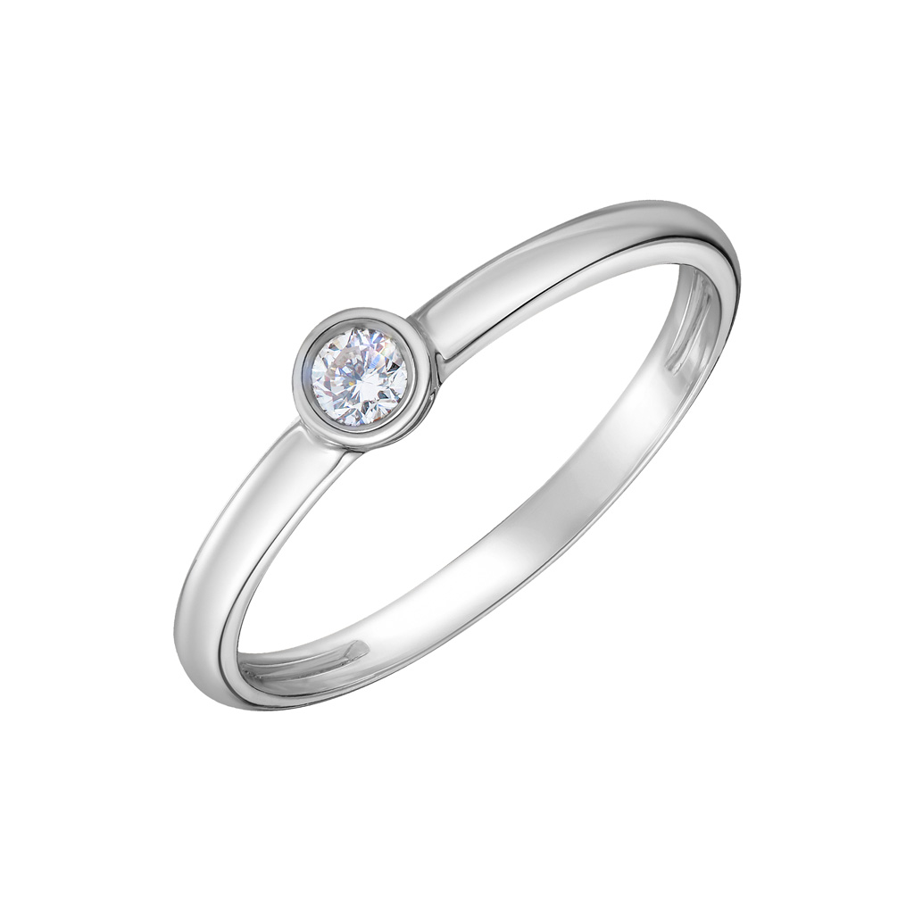 Кольцо помолвочное из белого золота с бриллиантом помолвочное кольцо из золота с бриллиантом
