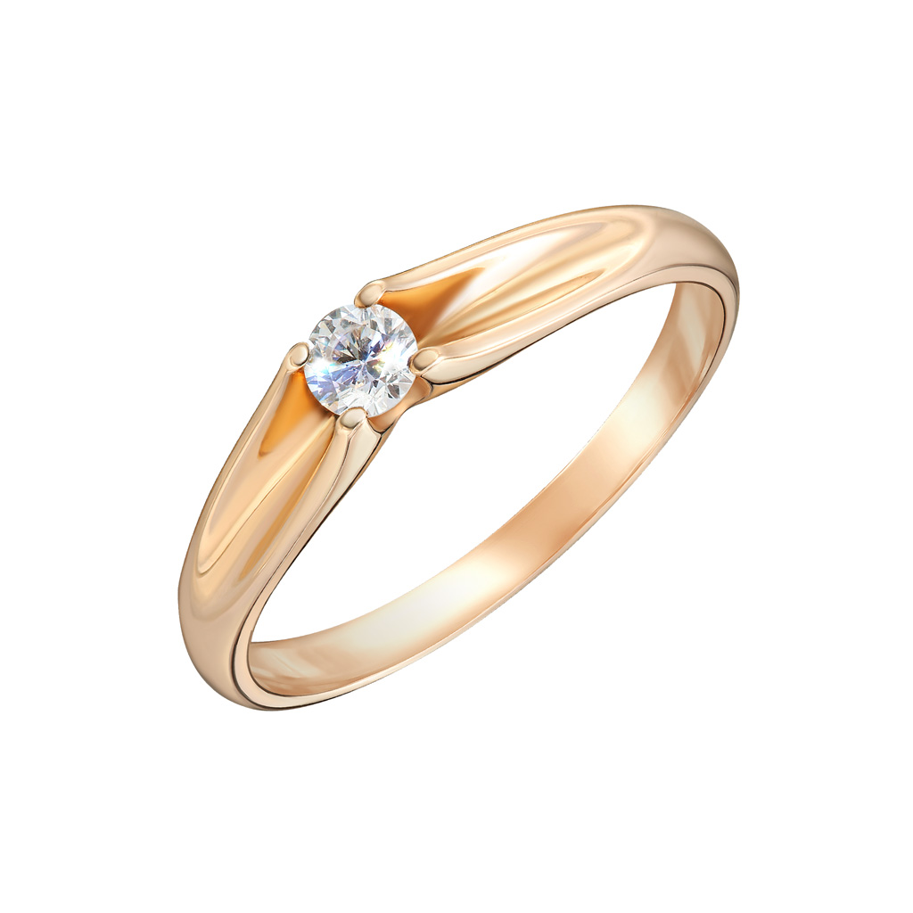 Золотое помолвочное кольцо с бриллиантом кашпо ваза мальчик с венком золотое 23х10х12см