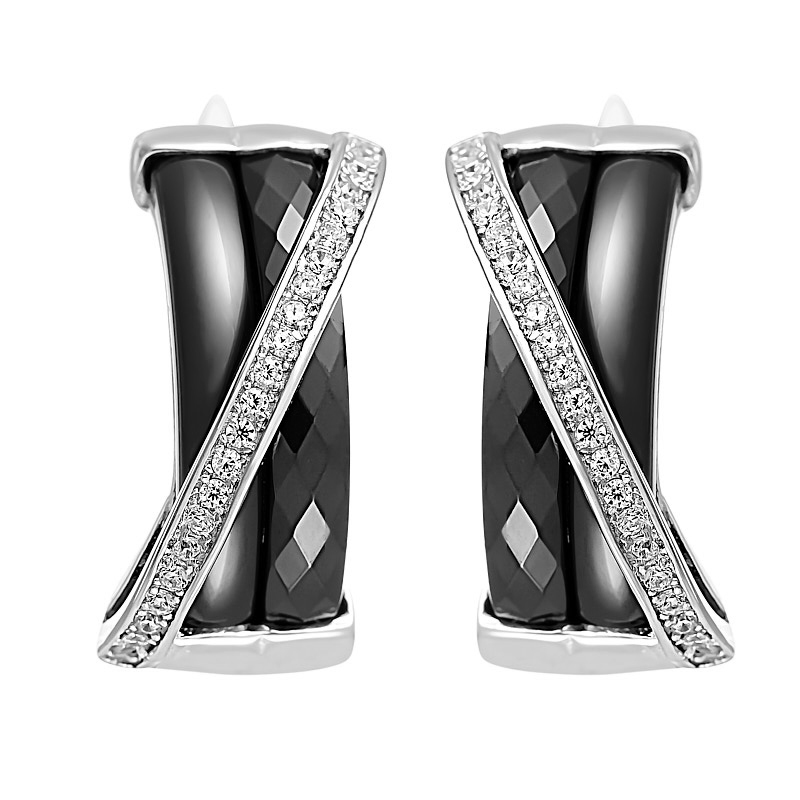 Серьги с английским замком из серебра серьги женские из серебра balex jewellery 2436930104 перламутр горный хрусталь