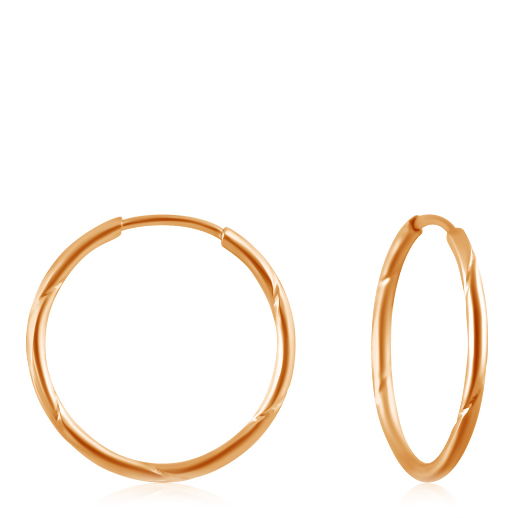 Серьги-кольца Конго из золота серьги из золота с ониксом uvilers zs97287