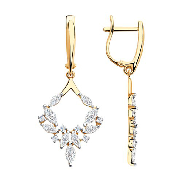 

Серьги с английским замком из золота 028193