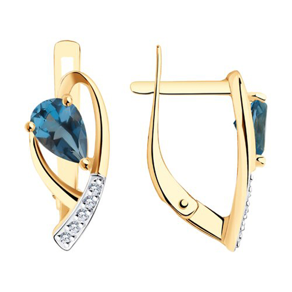 

Серьги с английским замком из золота 726990