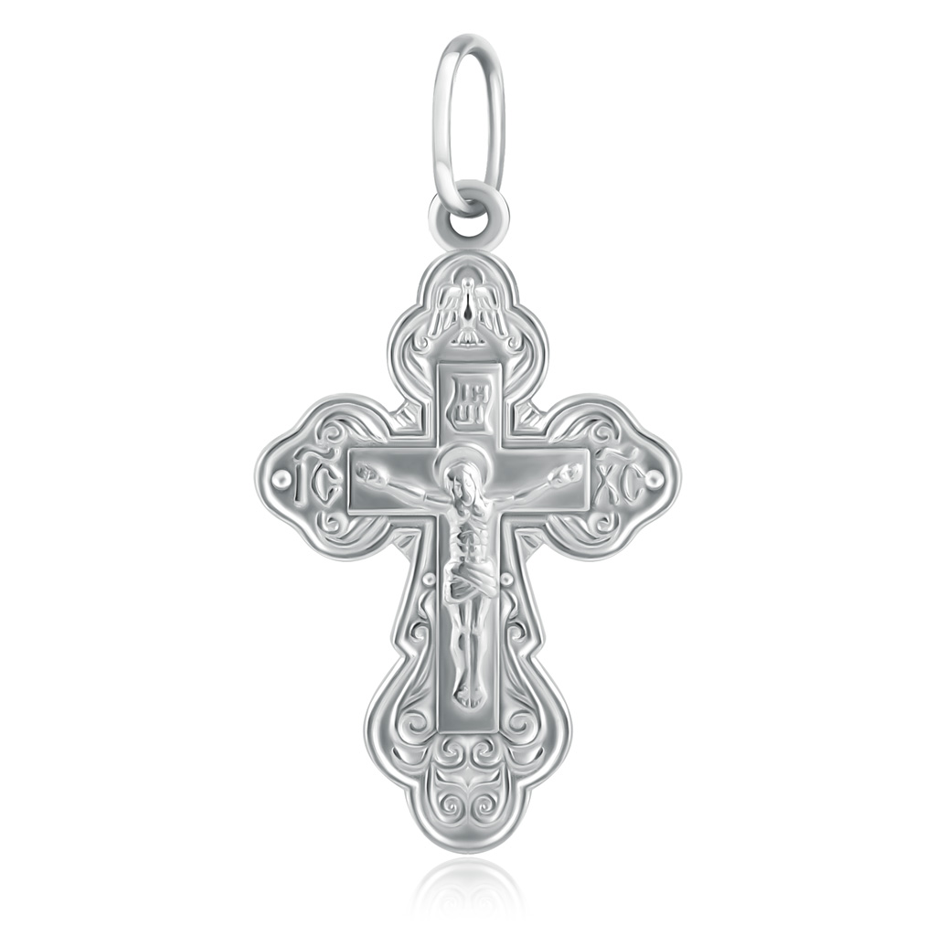 Крест из серебра распятие христово православный крест