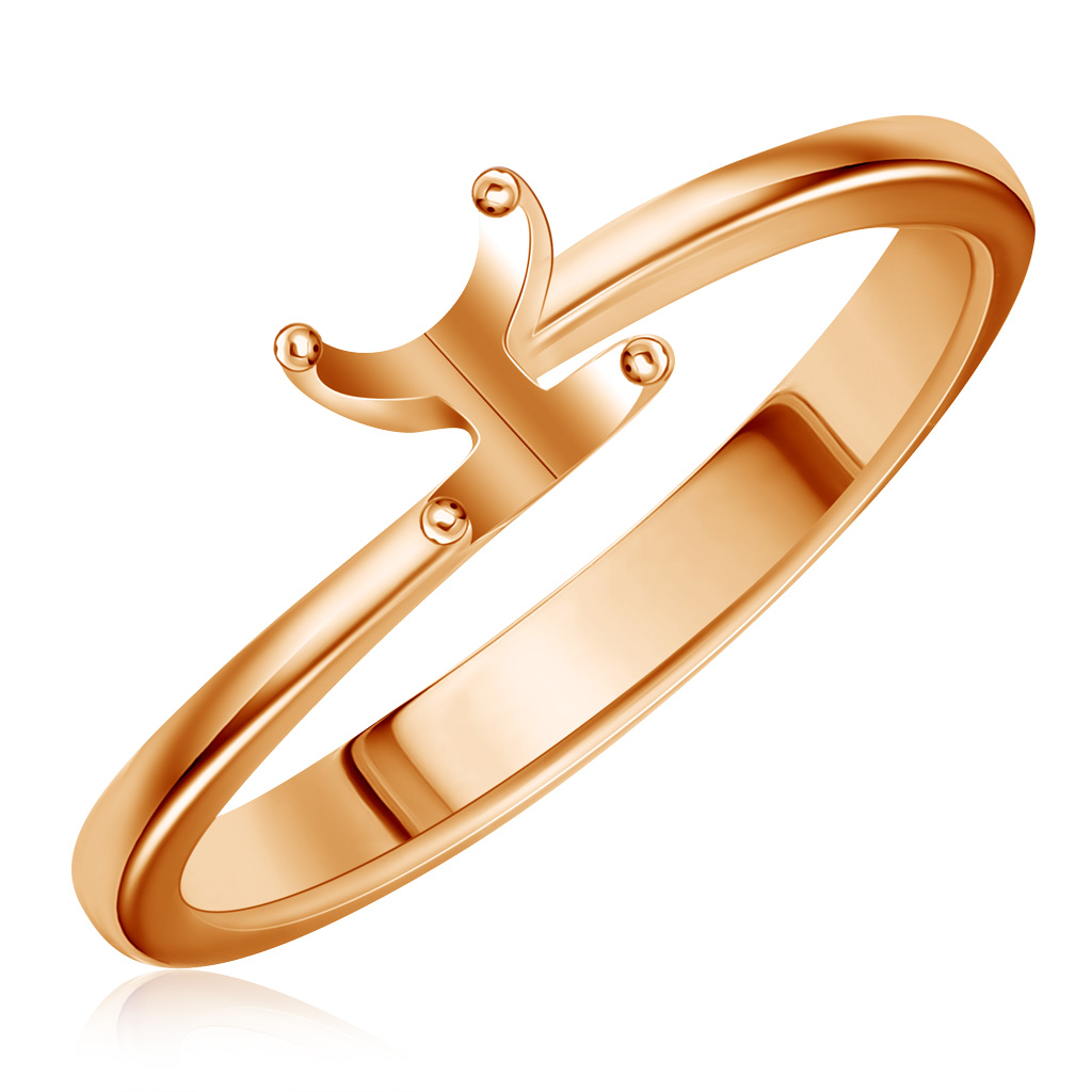 Оправа-кольцо из красного золота кольцо из красного золота р 17 5 sokolov diamonds 3010553 бриллиант изумруд