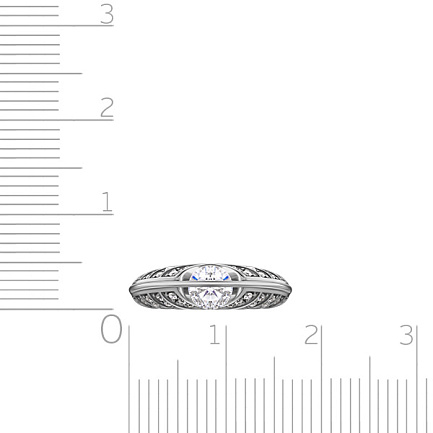 Кольцо из белого золота с бриллиантами