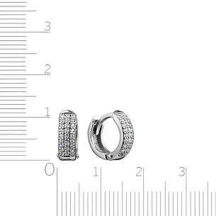 Серьги из серебра с фианитом