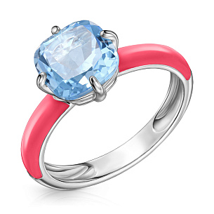 Кольцо из серебра с эмалью