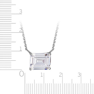 Колье из серебра с кубическим