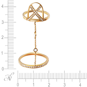 Кольцо из желтого золота с бриллиантами