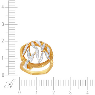 Кольцо из желтого золота с бриллиантами