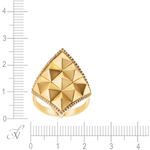 Кольцо из желтого золота с бриллиантами