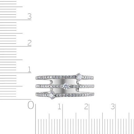 Кольцо из белого золота с бриллиантами