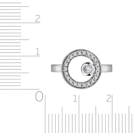 Кольцо из белого золота с бриллиантами