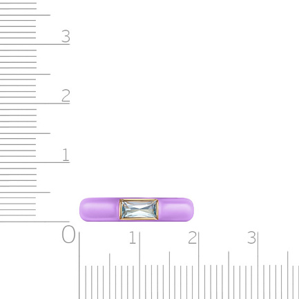 Кольцо из красного золота с топазом, эмалью