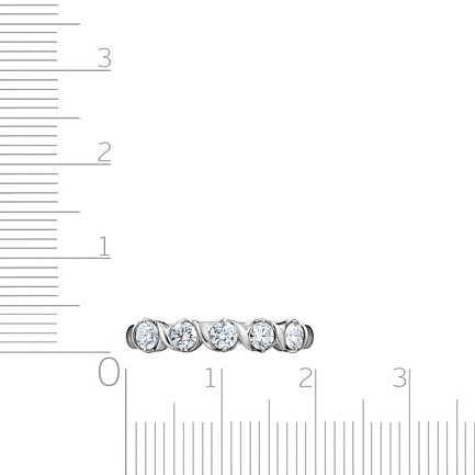 Кольцо из белого золота с бриллиантами